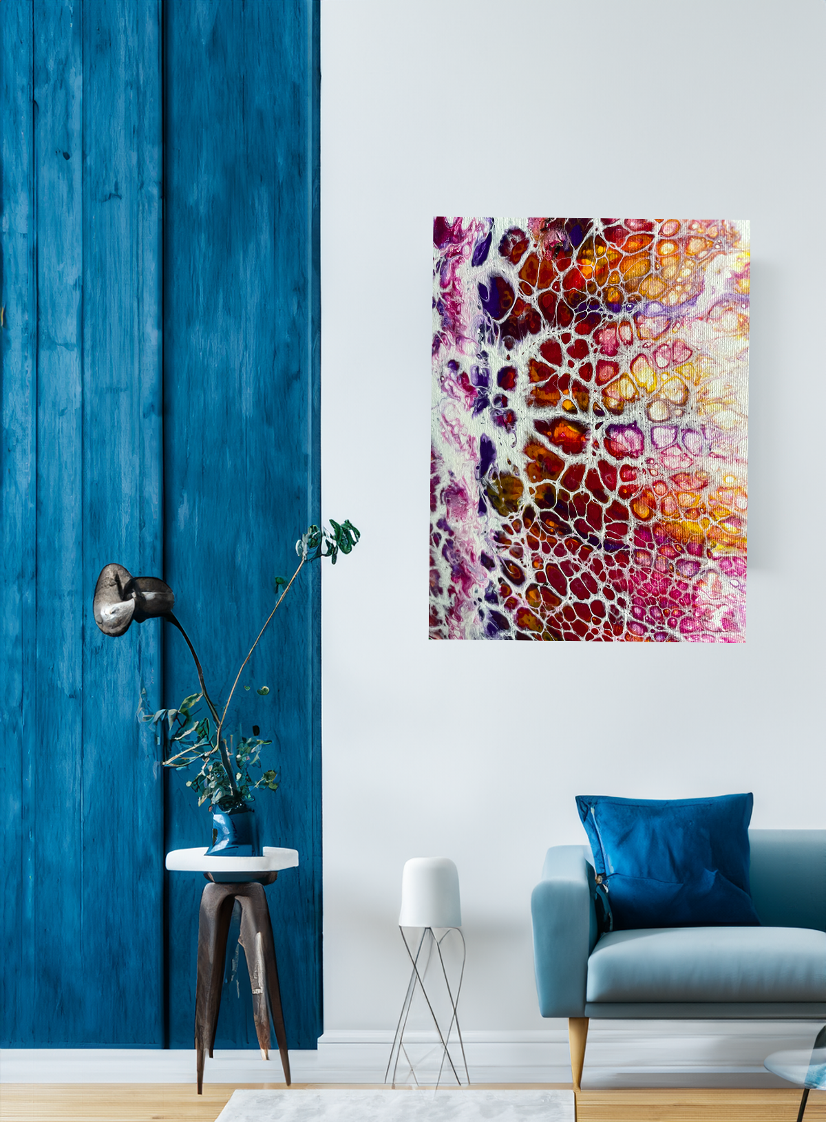 Original Abstract Painting "Pink Giraffe" PWNinja