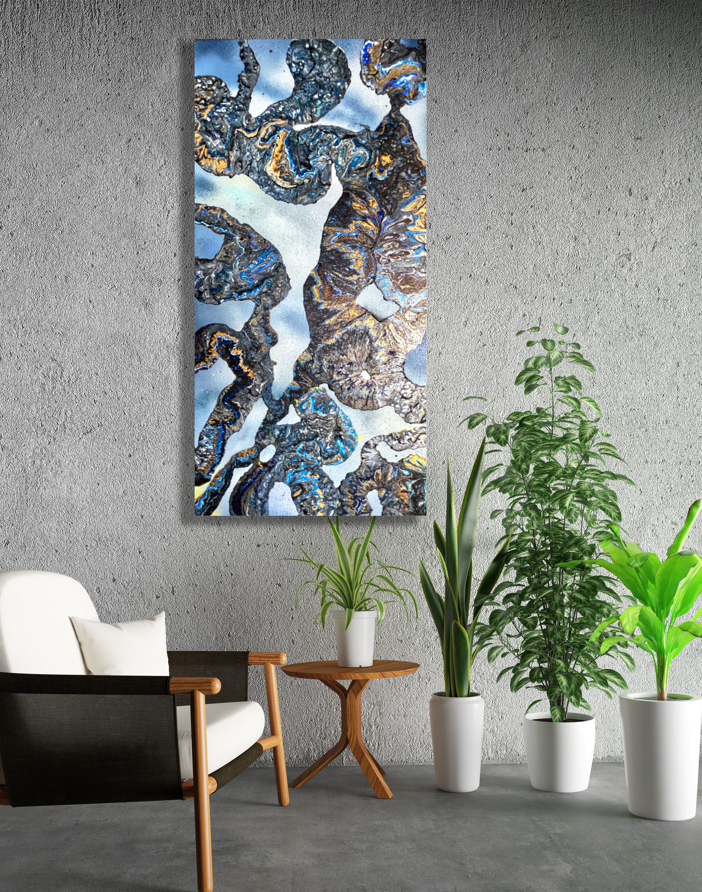 Original Abstract Artwork "River Canyon" PWNinja