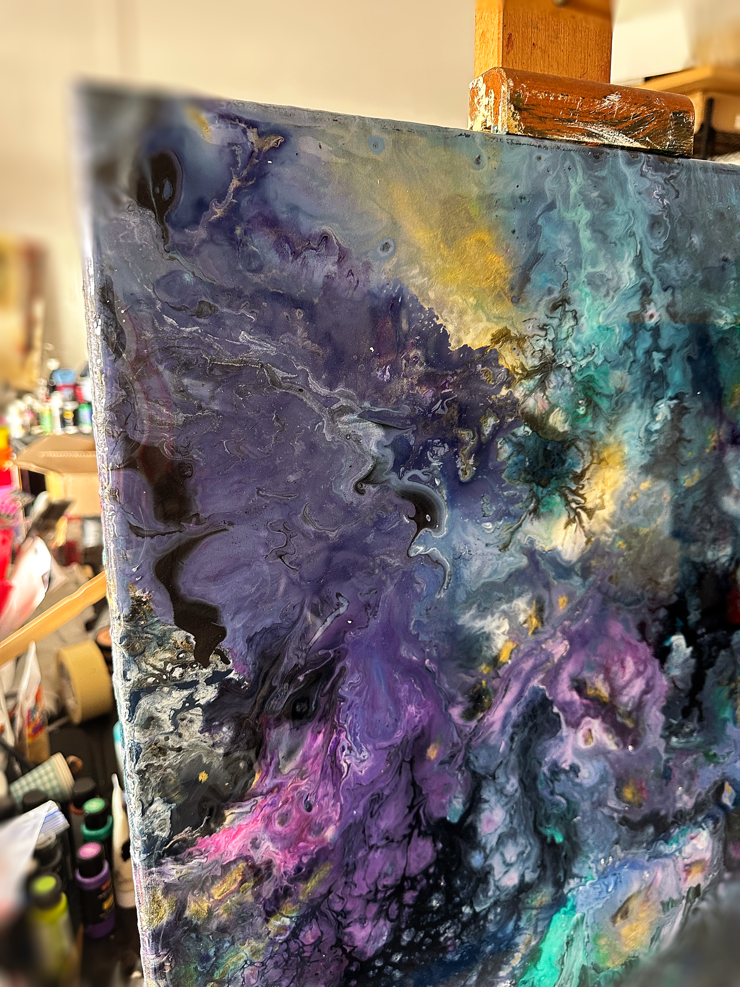 Original Abstract Resin Painting Helix 20x24 2025
