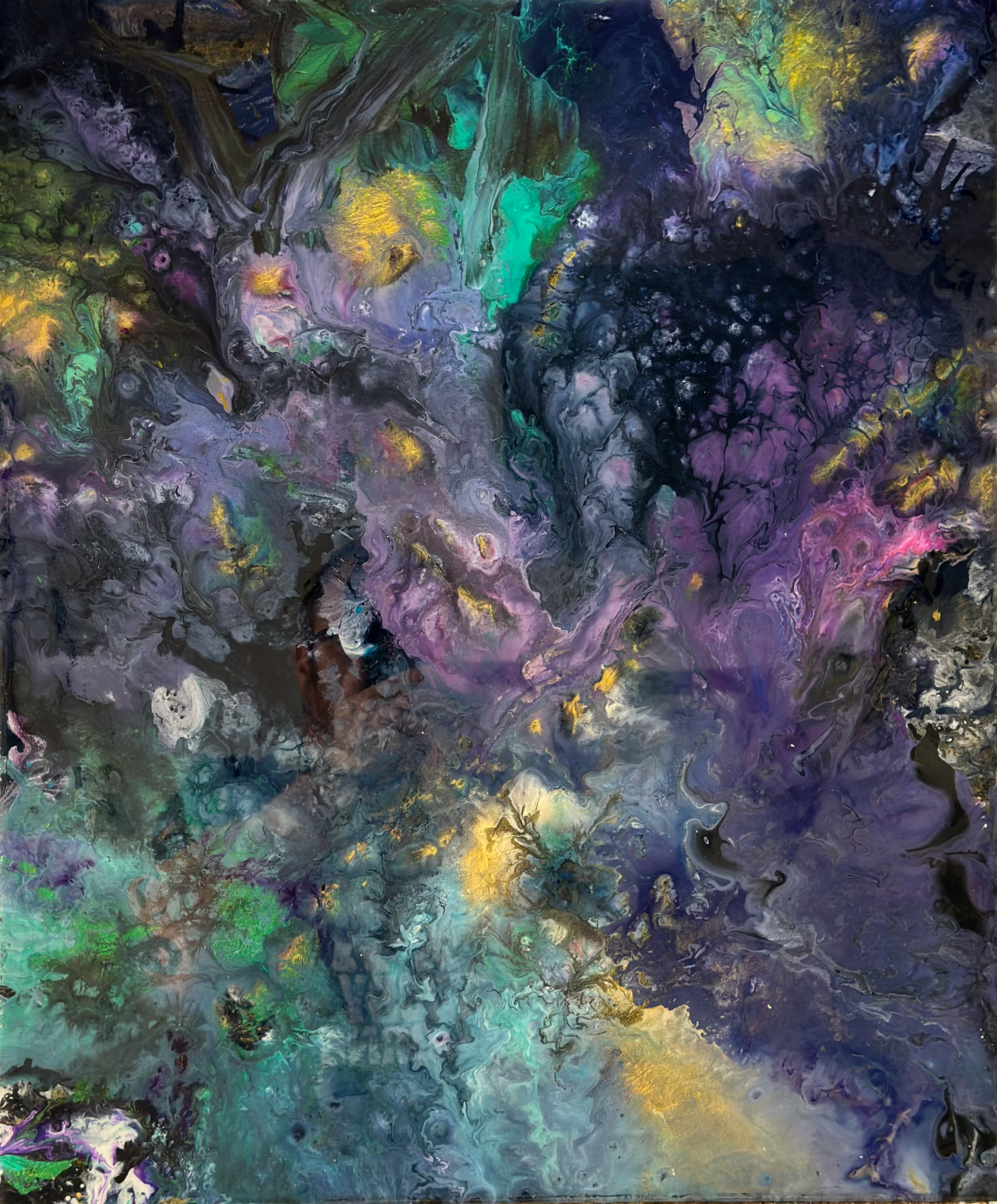 Original Abstract Resin Painting Helix 20x24 2025
