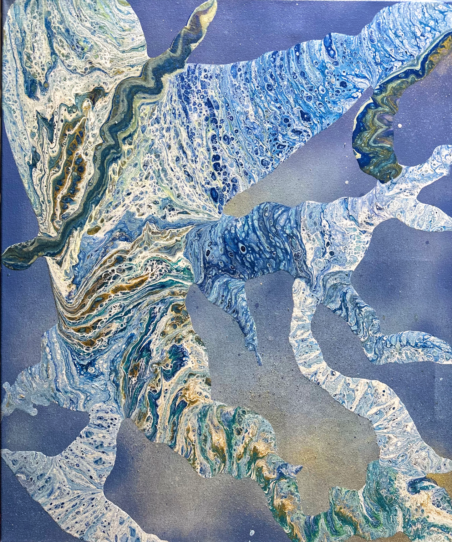 Original Abstract Painting "Static" Diptych 2018