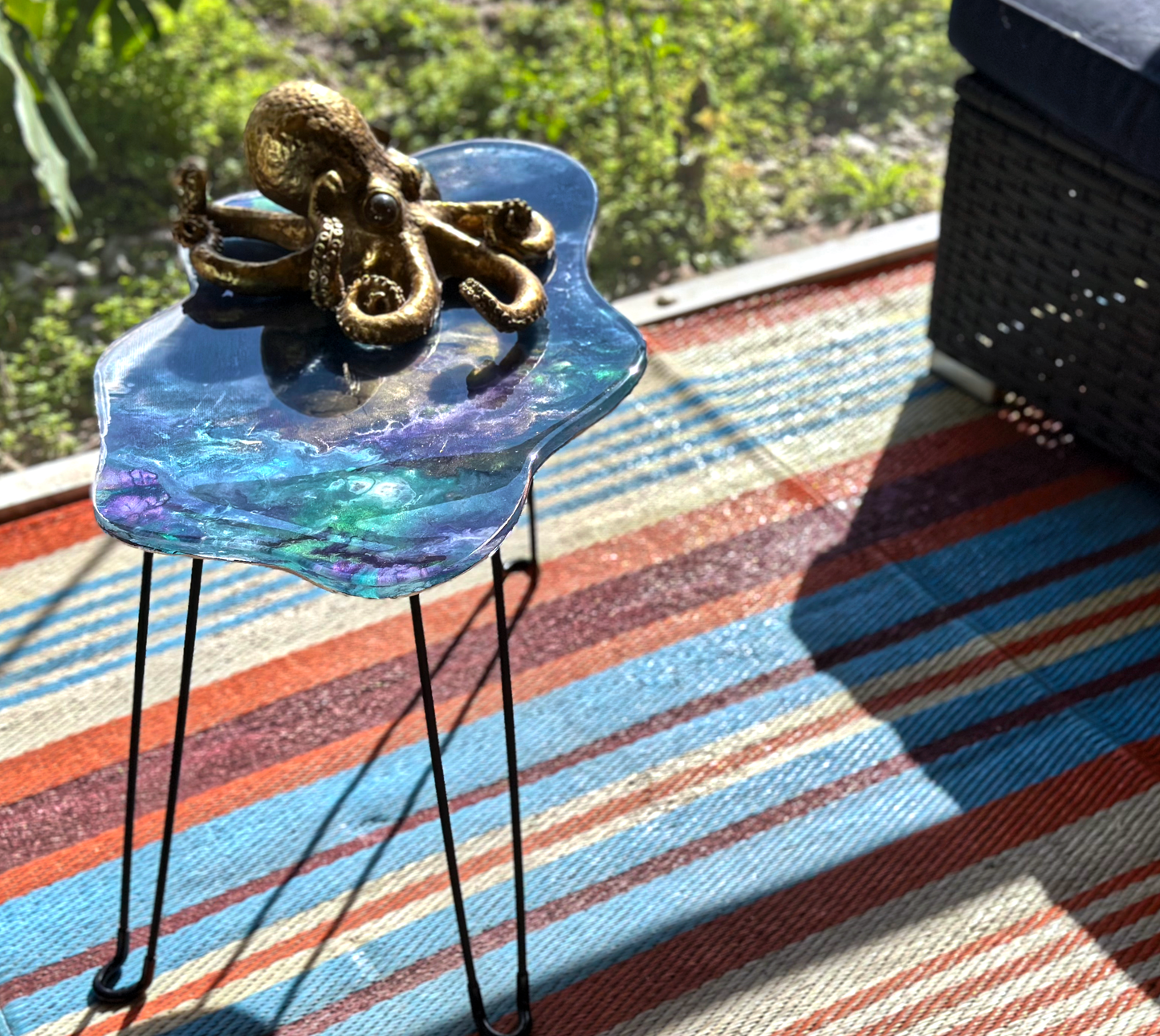 Original Abstract Painting Resin Freeform /Table