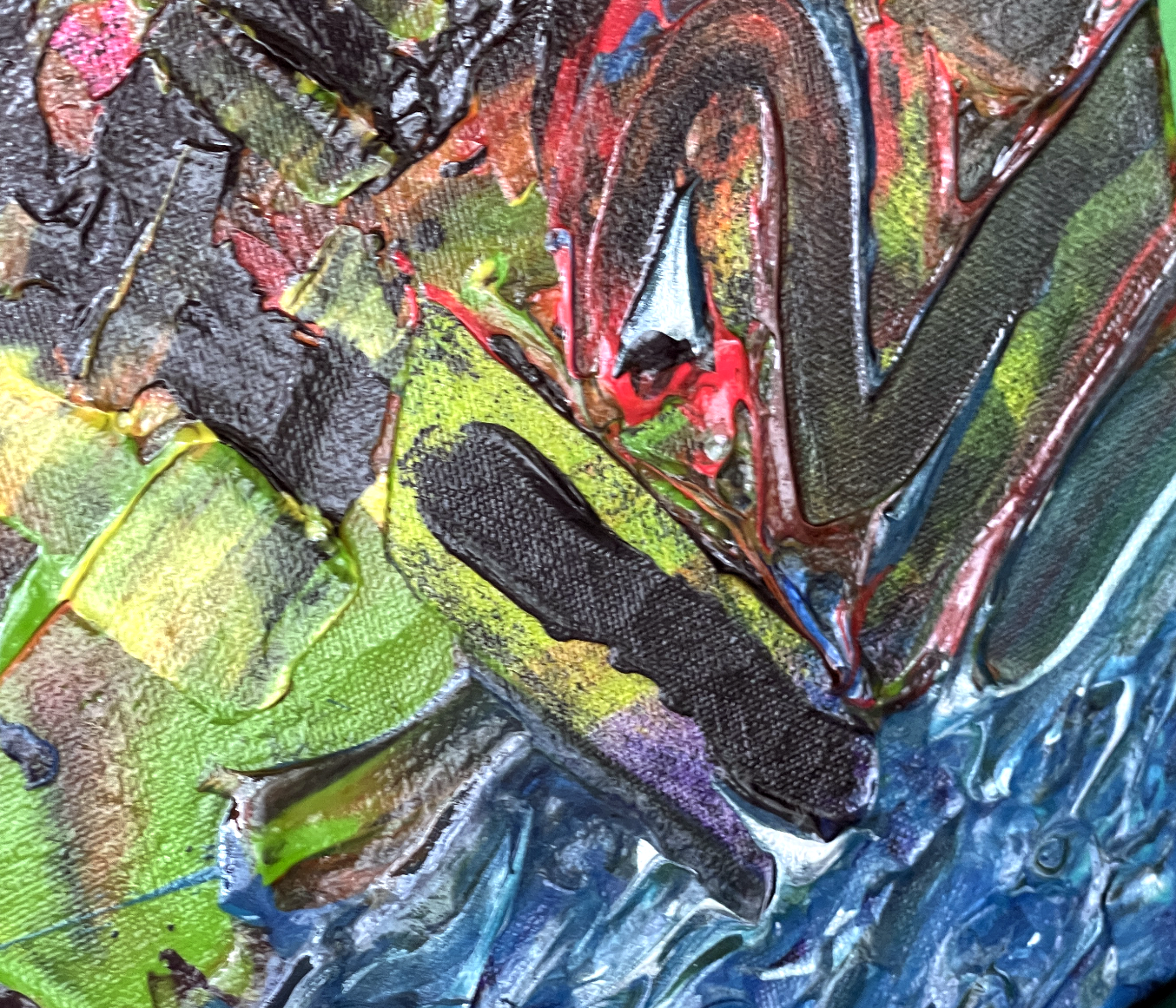Original Abstract Painting "Kloc" By Artist Dottie PWNinja