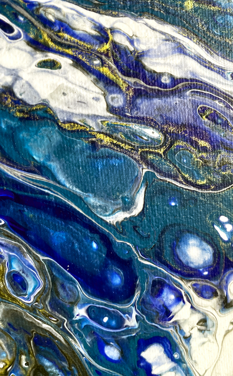 Original Abstract Painting 'Aura Flow" Diptych PWNinja