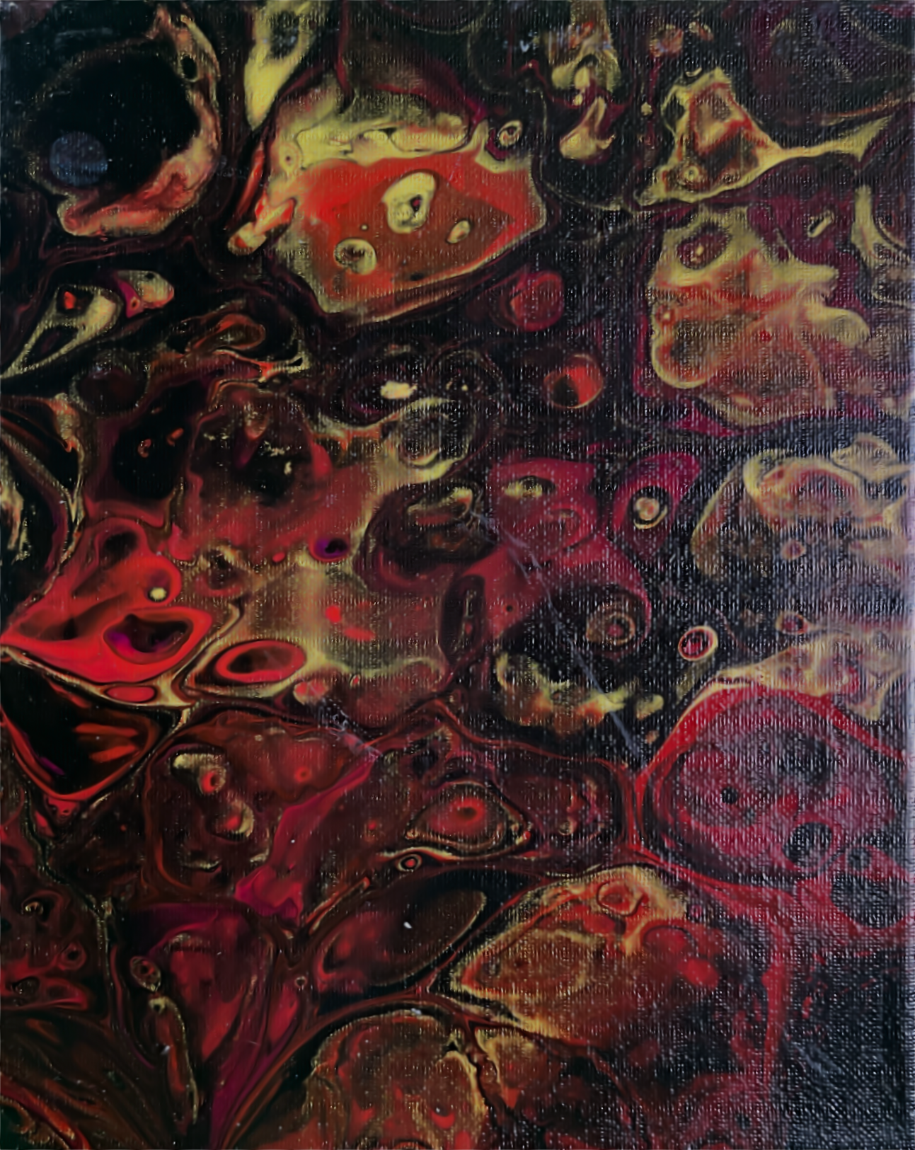 Original Abstract Painting "Ember Fish" PWNinja