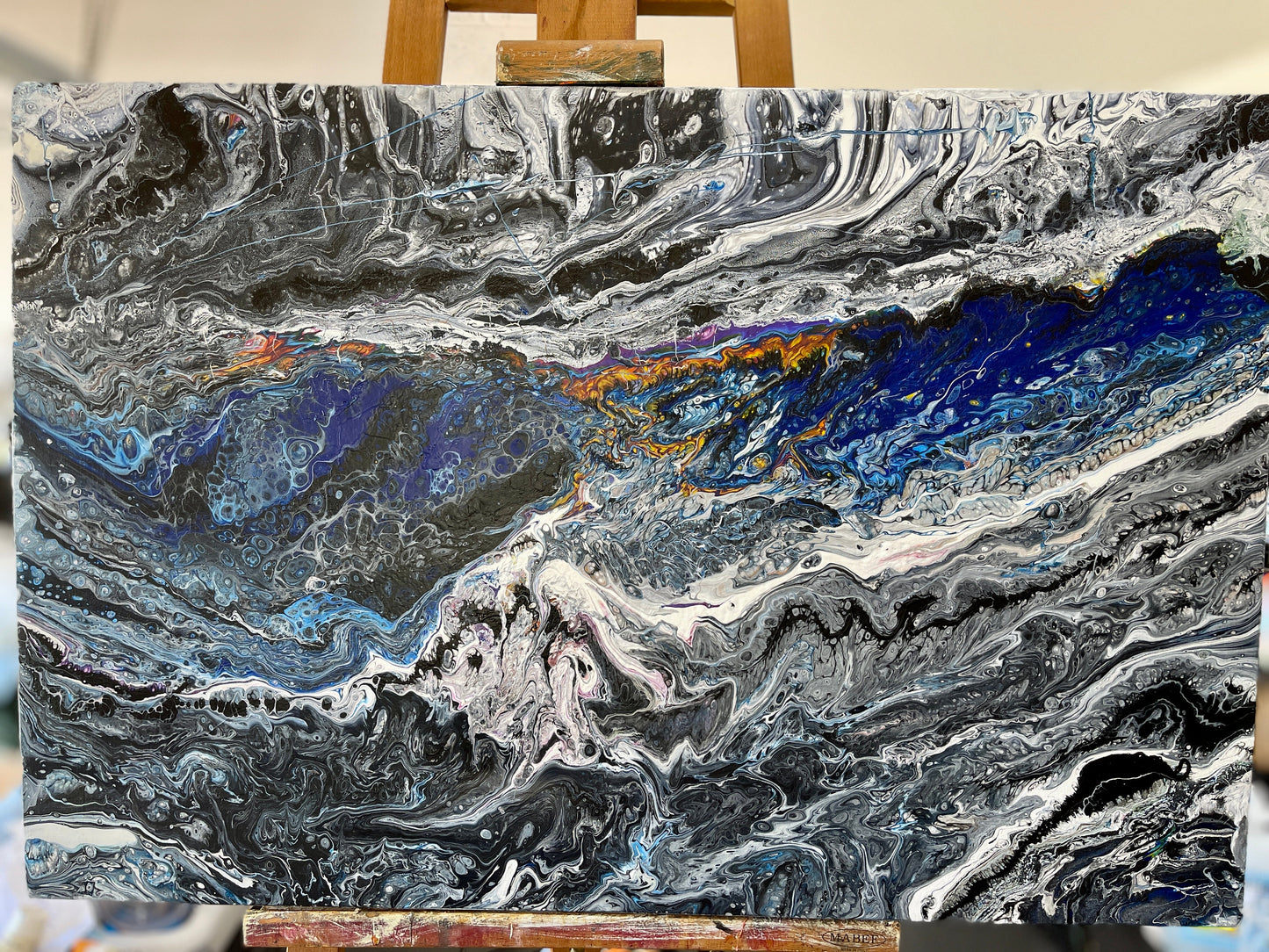 Original Abstract Painting 2009 Self Portrait PWNinja