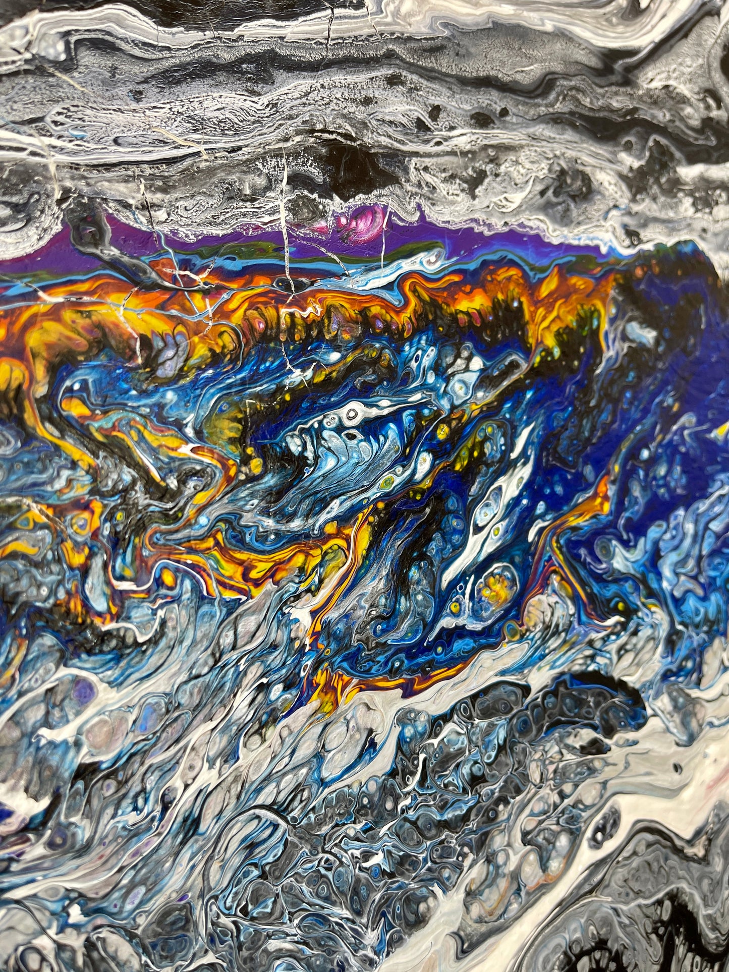 Original Abstract Painting 2009 Self Portrait PWNinja