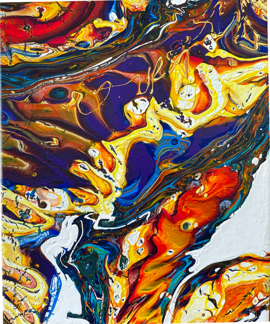 Original Abstract Painting "5 Points" PWNinja