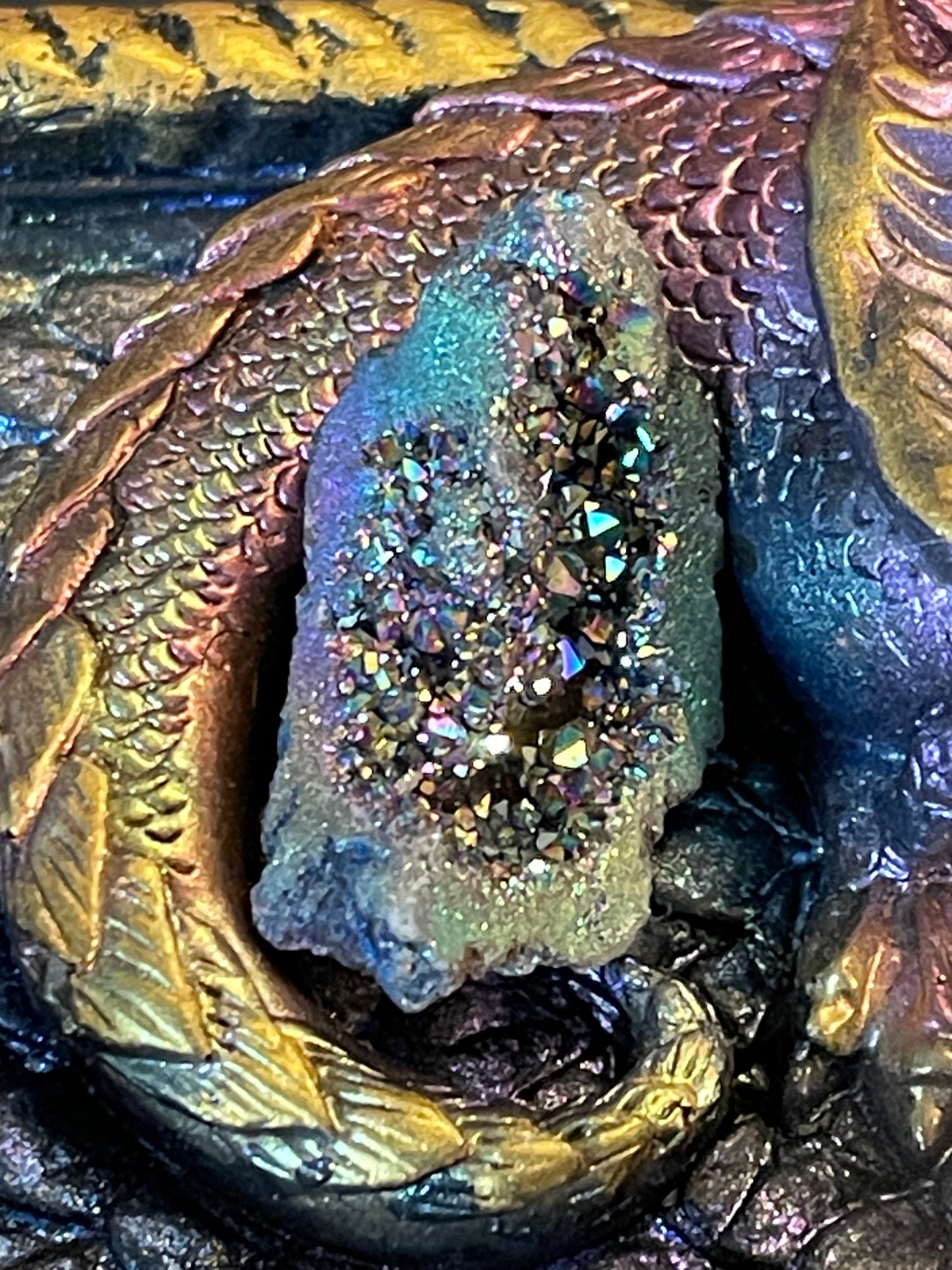 Original Multi Media Hand Sculpted Dragon Keepsake Box