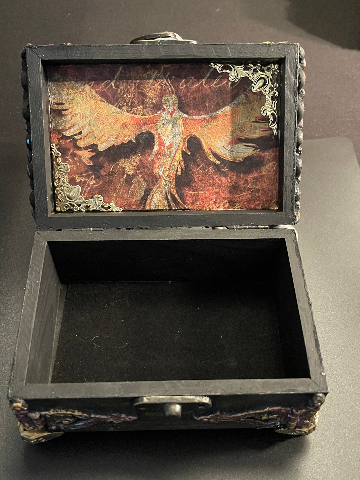 Original Multi Media Hand Sculpted Dragon Keepsake Box