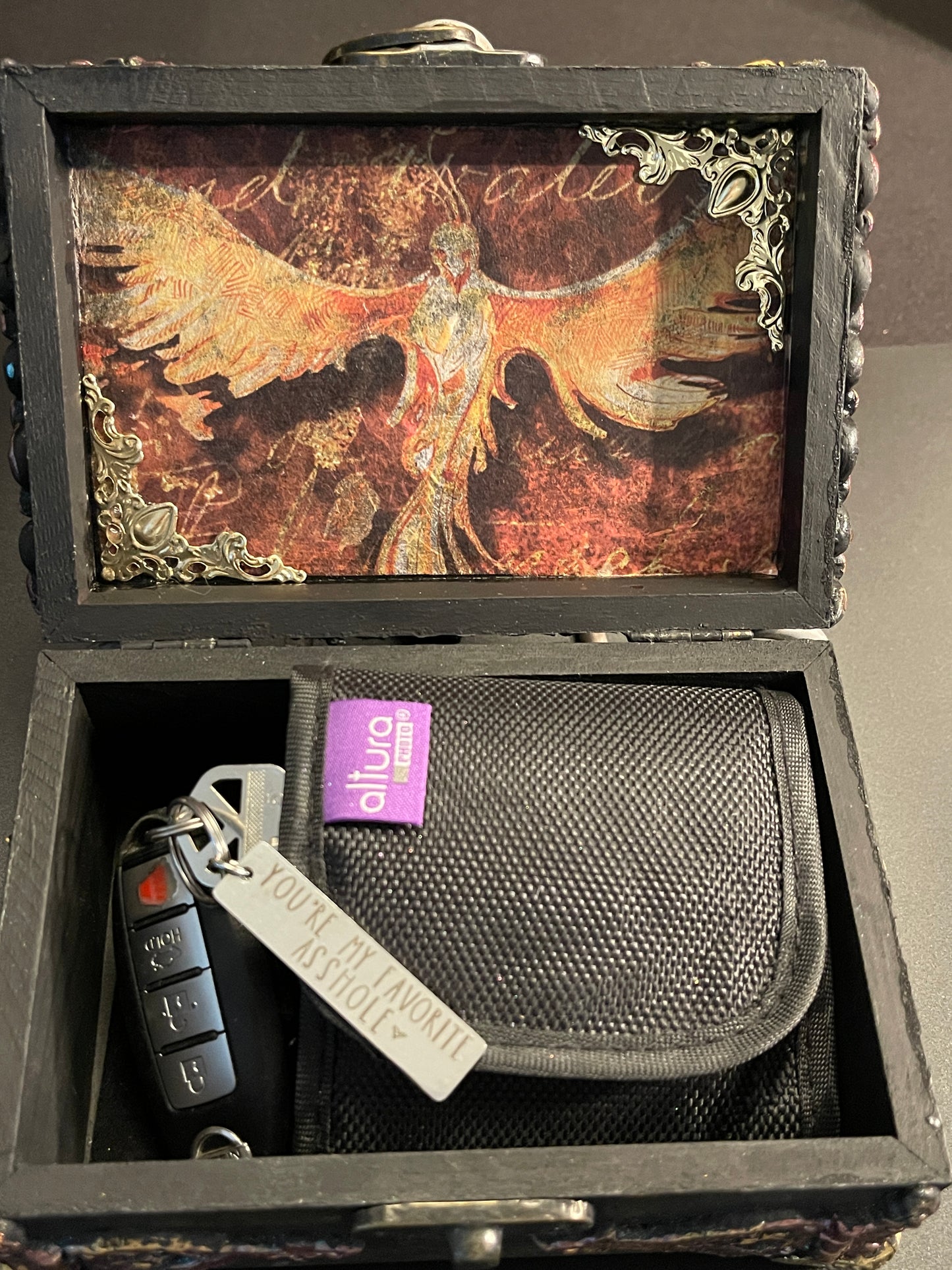 Original Multi Media Hand Sculpted Dragon Keepsake Box
