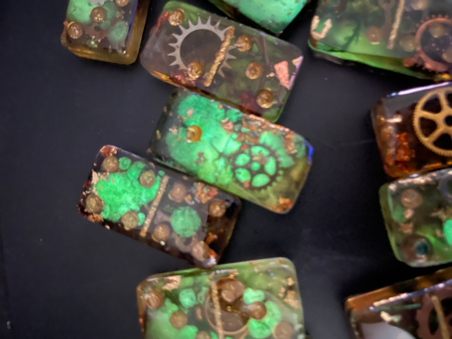 Handmade Steampunk Resin Dominos