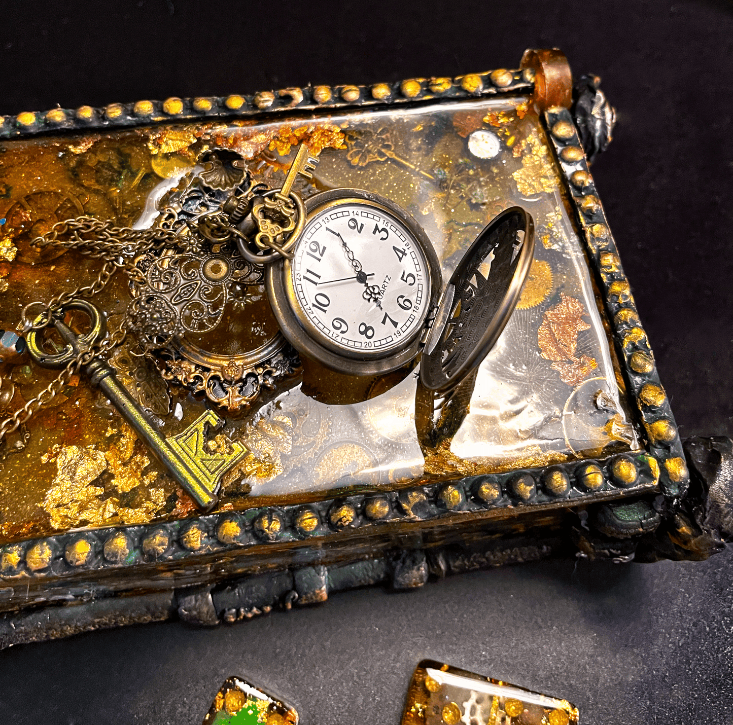 Handcrafted Resin Steampunk Box PWNinja