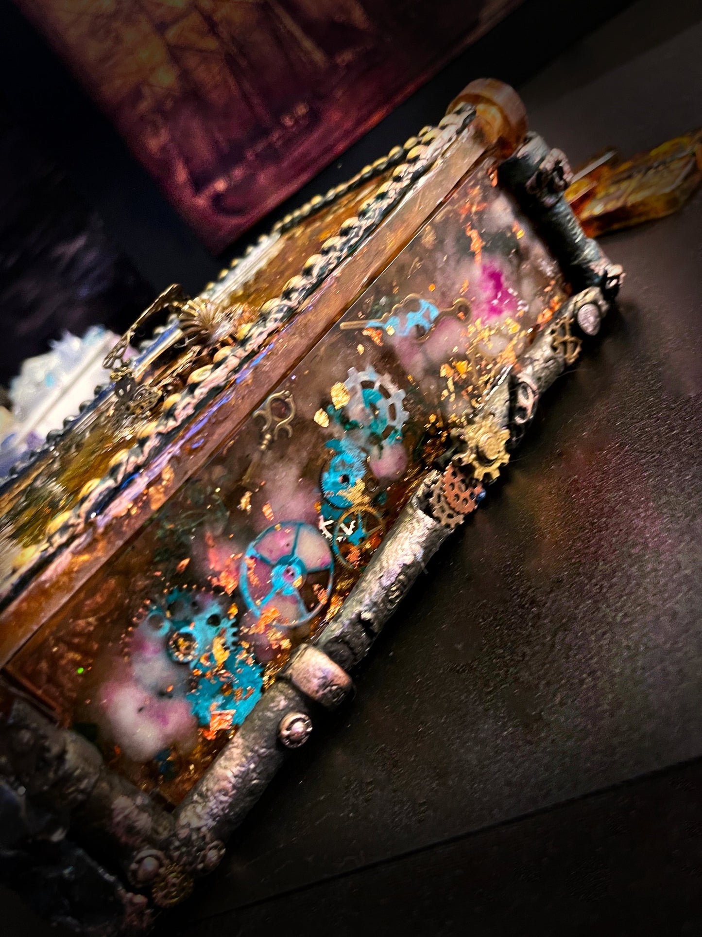 Handcrafted Resin Steampunk Box PWNinja