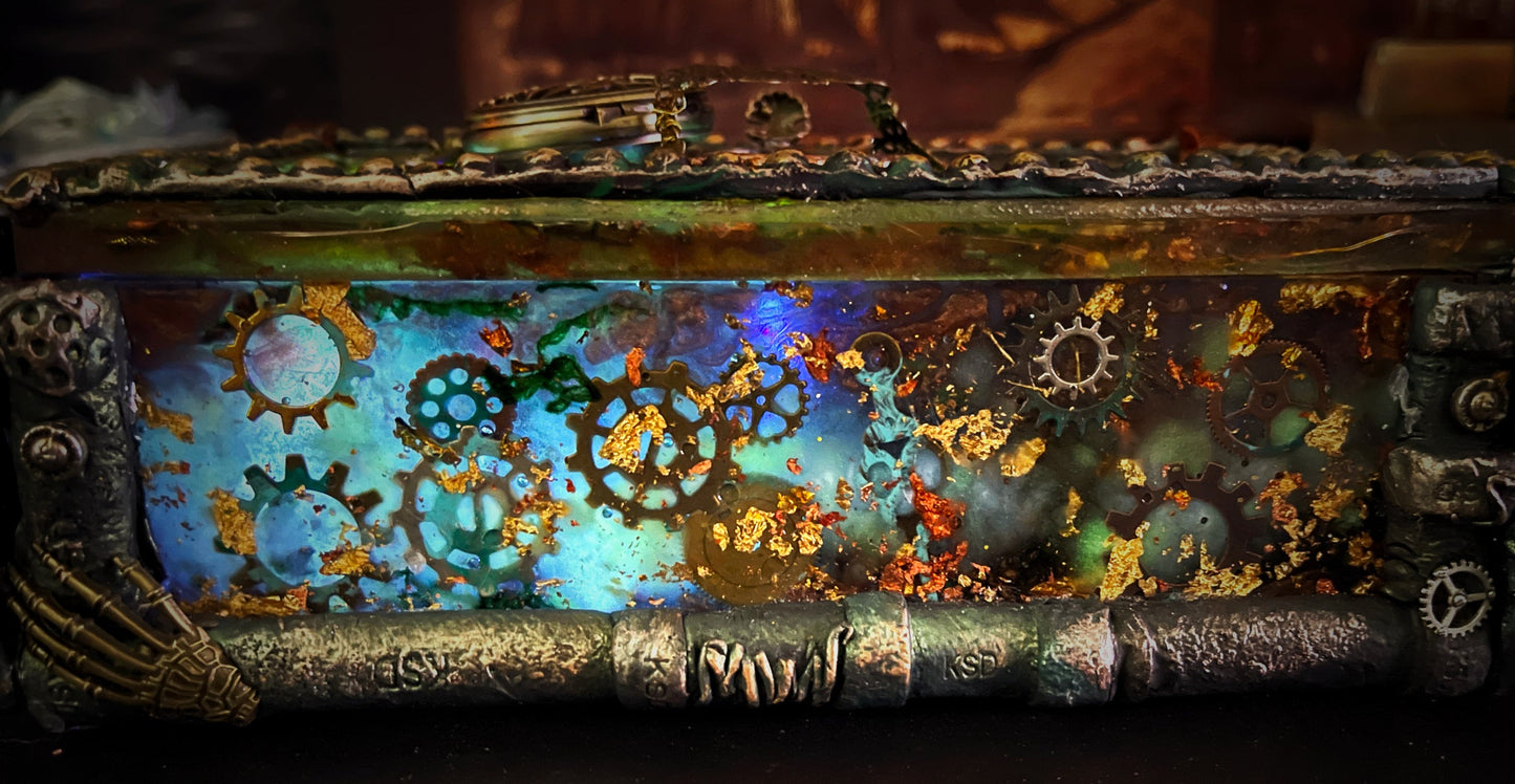 Handcrafted Resin Steampunk Box PWNinja