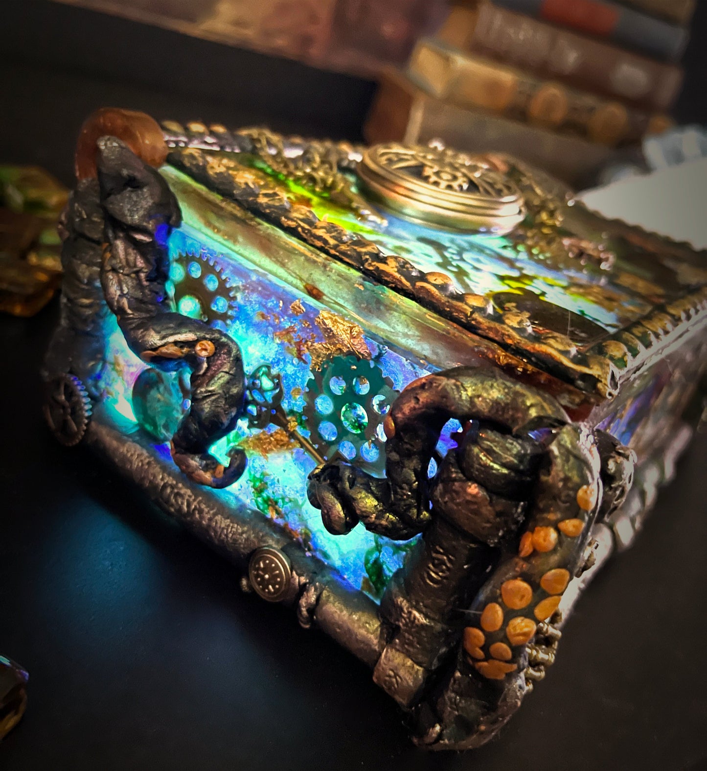 Handcrafted Resin Steampunk Box PWNinja