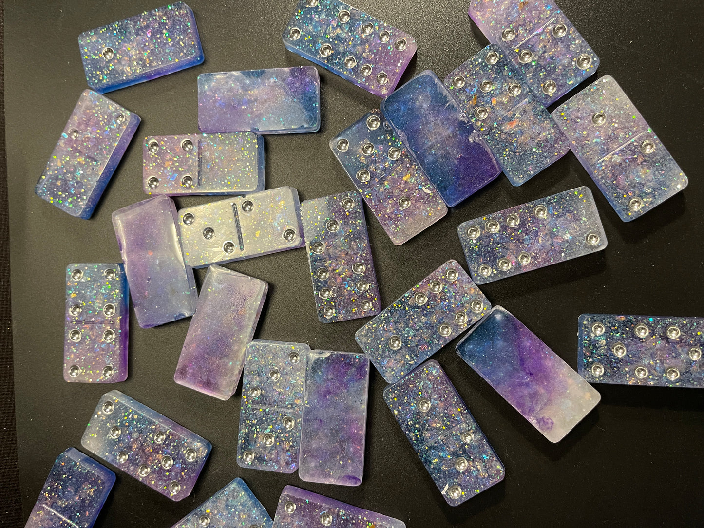 Handmade Galaxy Clouds Resin Dominos
