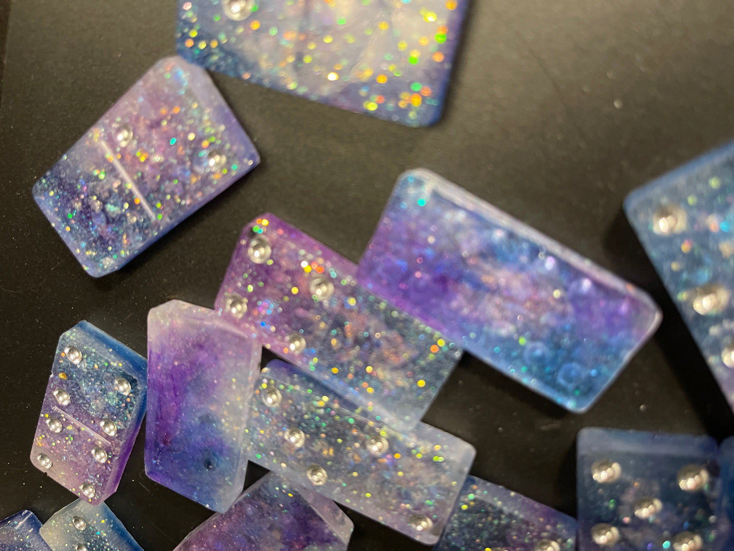 Handmade Galaxy Clouds Resin Dominos