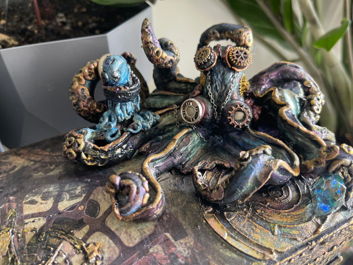 Multi Media Original Hand Sculpted Kraken Treasure Box PWNinja