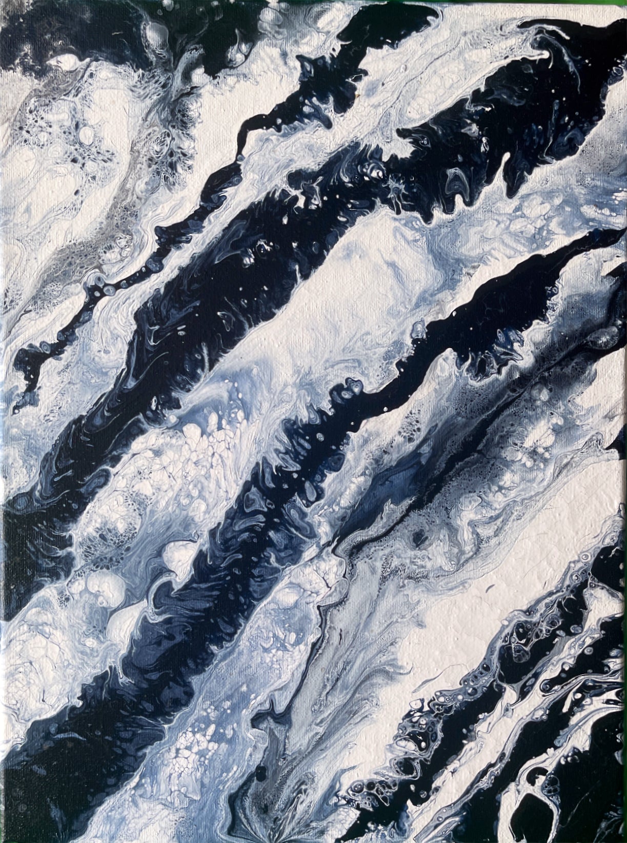 Original Abstract Painting "Payne Wave" Diptych PWNinja
