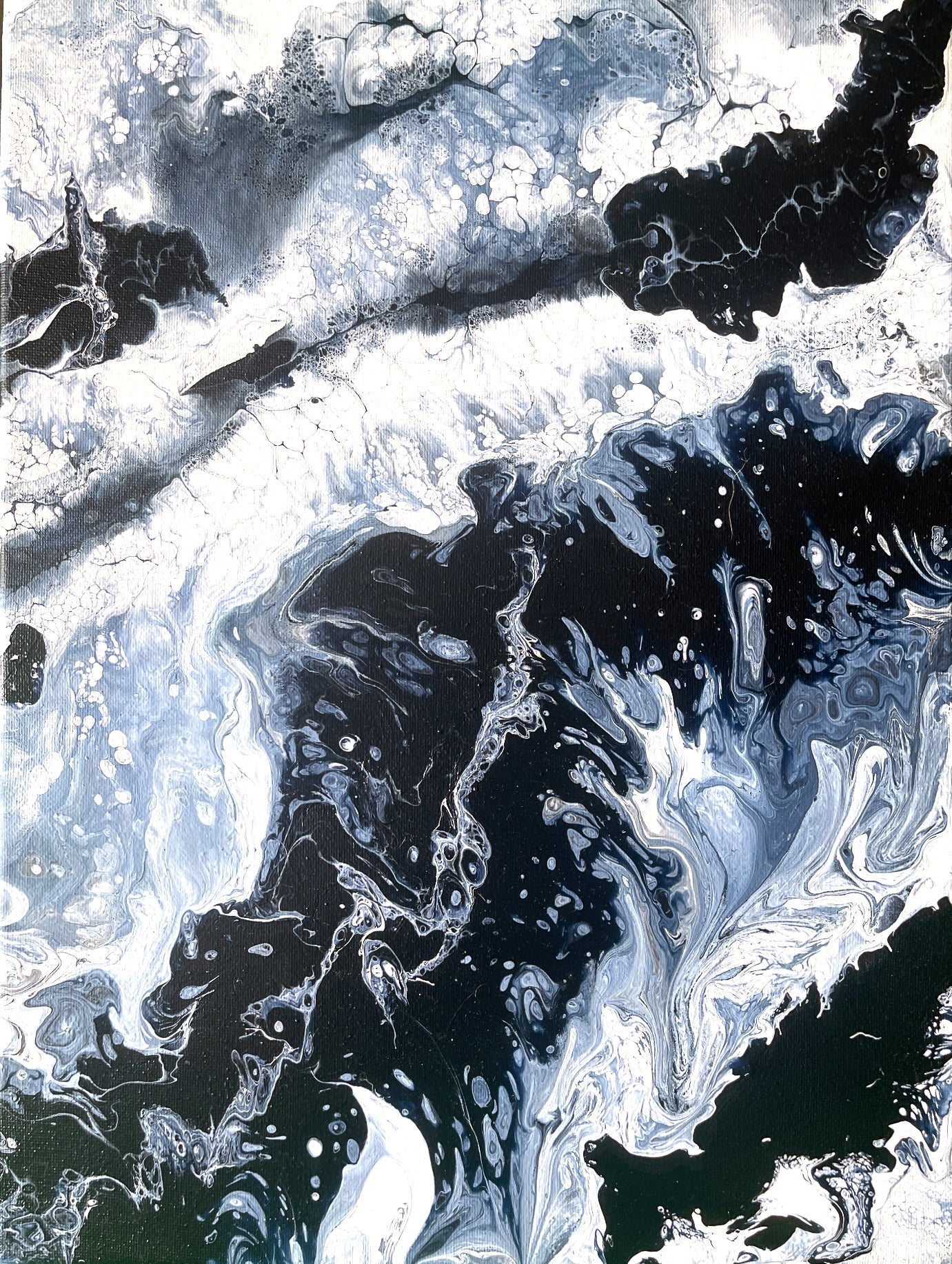 Original Abstract Painting "Payne Wave" Diptych PWNinja