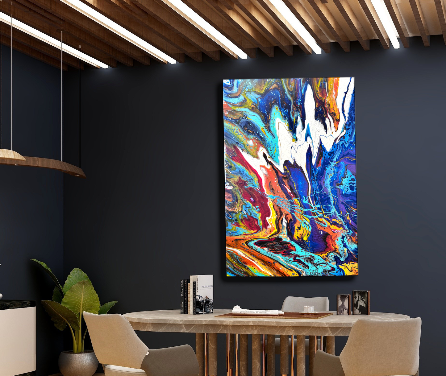 Original Abstract Painting "The View Forward" PWNinja