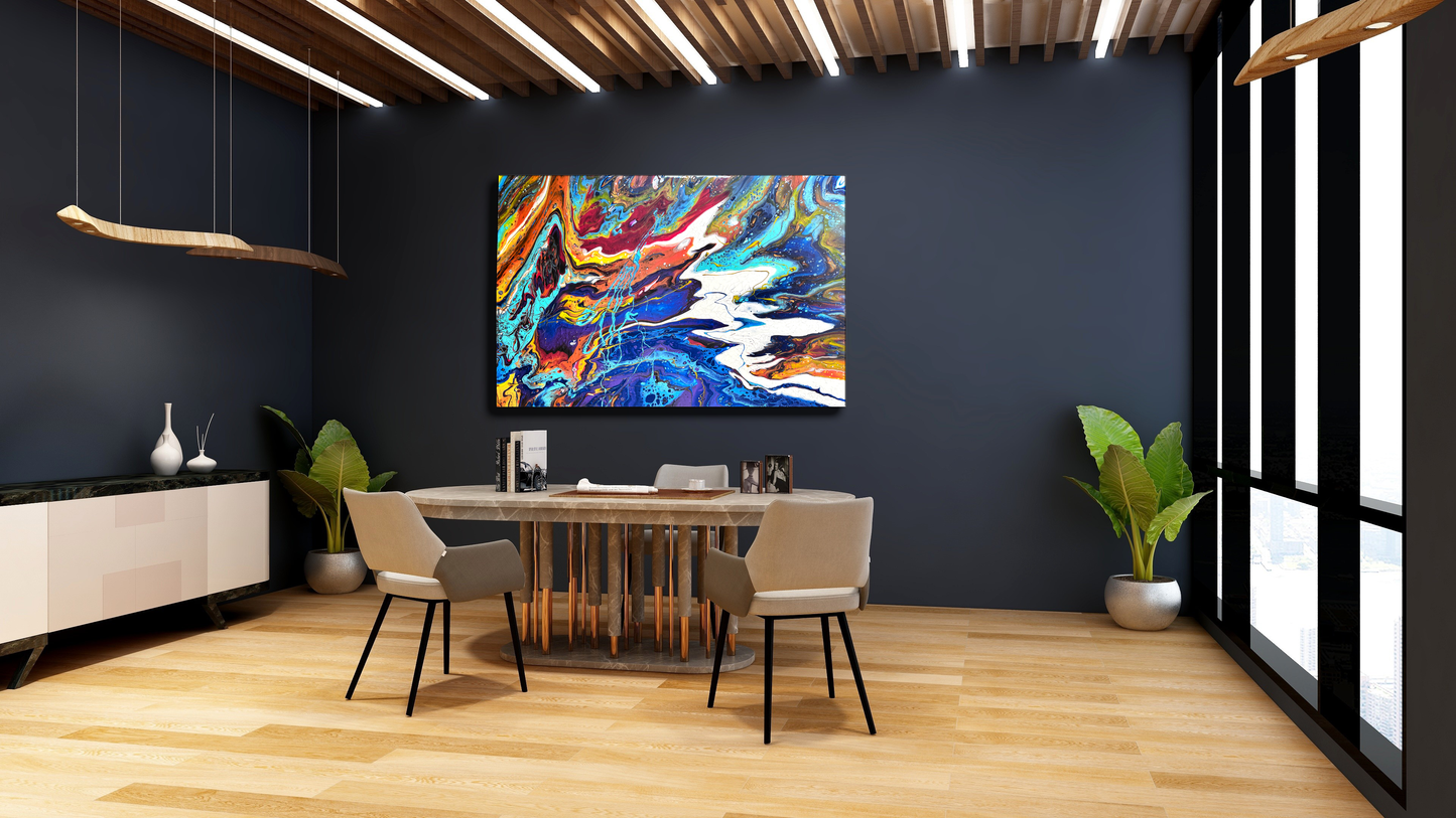 Original Abstract Painting "The View Forward" PWNinja