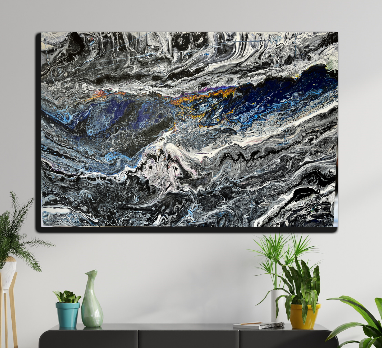 Original Abstract Painting 2009 Self Portrait PWNinja
