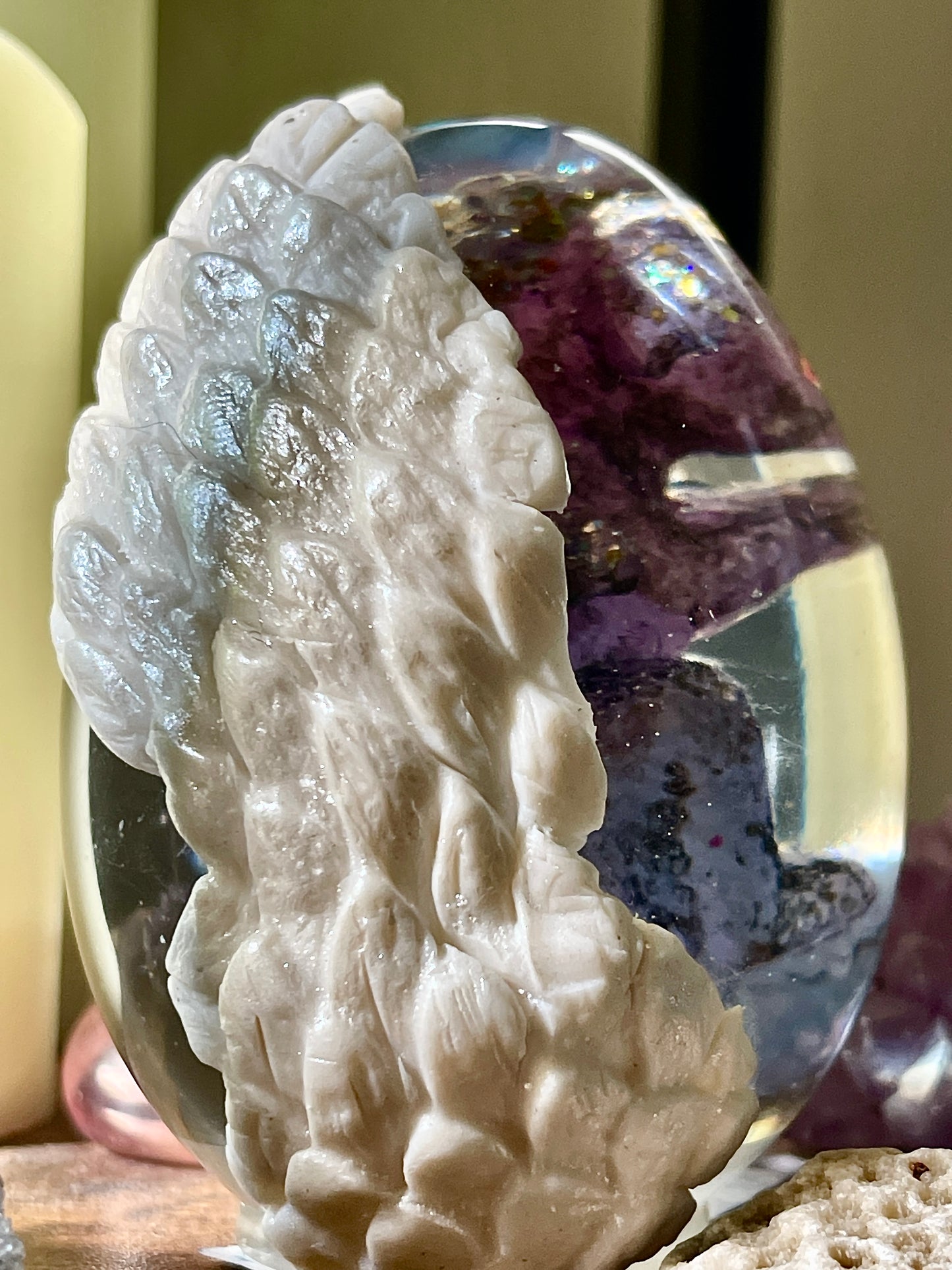 Legendary Dusk Dragon Egg with Lighted Base