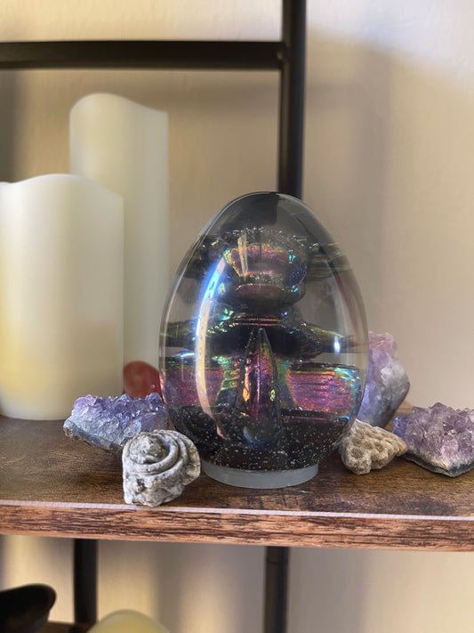 Handmade Dragon Egg Tiamiri (Wild Dragon) with Lighted Base