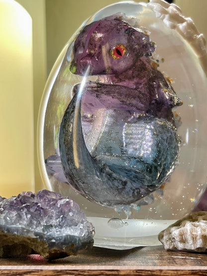 Legendary Dusk Dragon Egg with Lighted Base