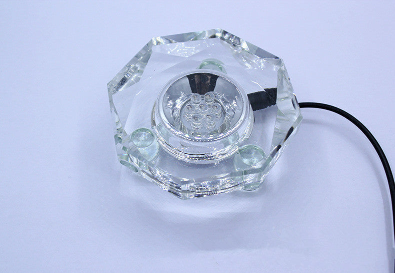 Crystal LED Luminous Base, Colorful Dragon Egg Holder, Plug-in Base PWNinja