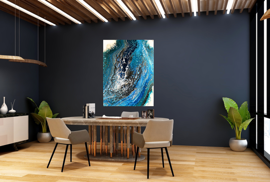 Original Abstract Painting 'Blue Crush" PWNinja