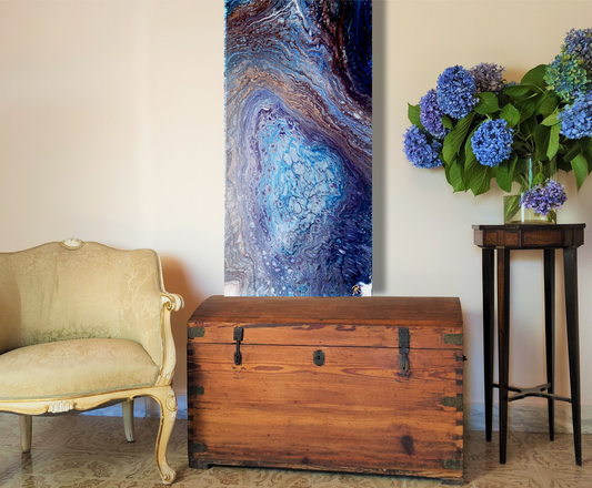 Original Abstract Painting  "Cosmic Geode" PWNinja