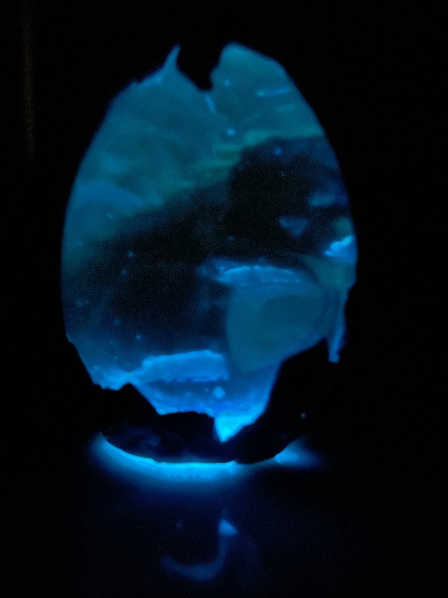 Handmade Shadow Dragon Venomir Egg with Lighted Base