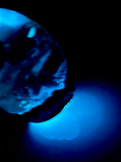 Handmade Legendary Fire and Ice Dragon Egg "Nyxir" with Lighted Base