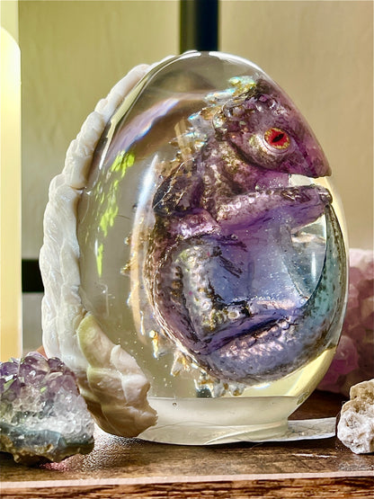 Legendary Dusk Dragon Egg with Lighted Base