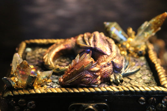 Original Multi Media Hand Sculpted Dragon Keepsake Box PWNinja
