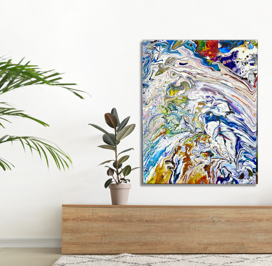 Original Abstract Painting Veneer PWNinja