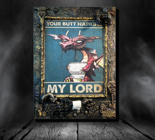 Original Mixed Media Art Loo Dragon PWNinja
